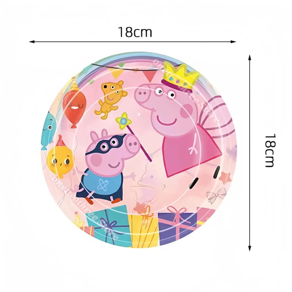Peppa Pig Birthday Party Decoration Tableware Paper Plates Napkins Party Favors Gift Tablecloth Party Supplies Baby Shower