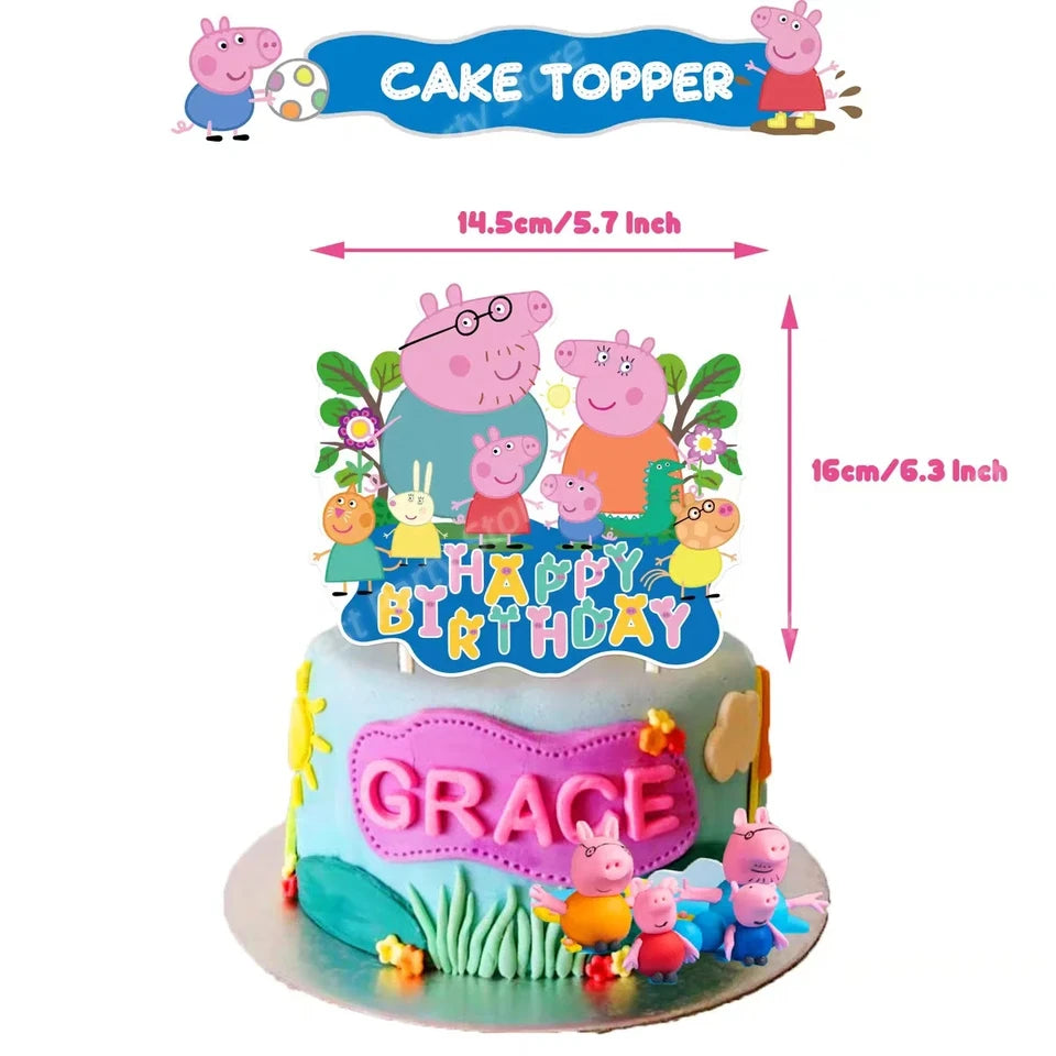 Peppa Pig Birthday Party Decoration Tableware Paper Plates Napkins Party Favors Gift Tablecloth Party Supplies Baby Shower